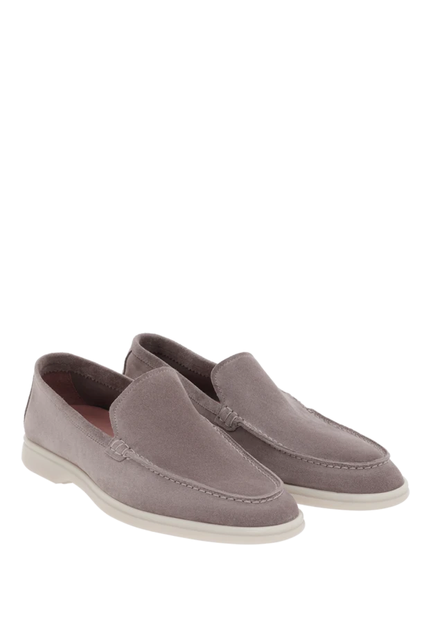 Cesare di Napoli мужские лоферы casimiro замшевые бежевые на белой подошве 188132 - фото 2