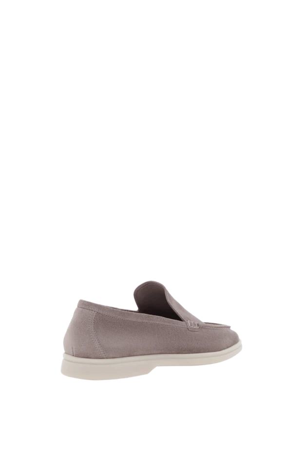 Cesare di Napoli мужские лоферы casimiro замшевые бежевые на белой подошве 188132 - фото 3