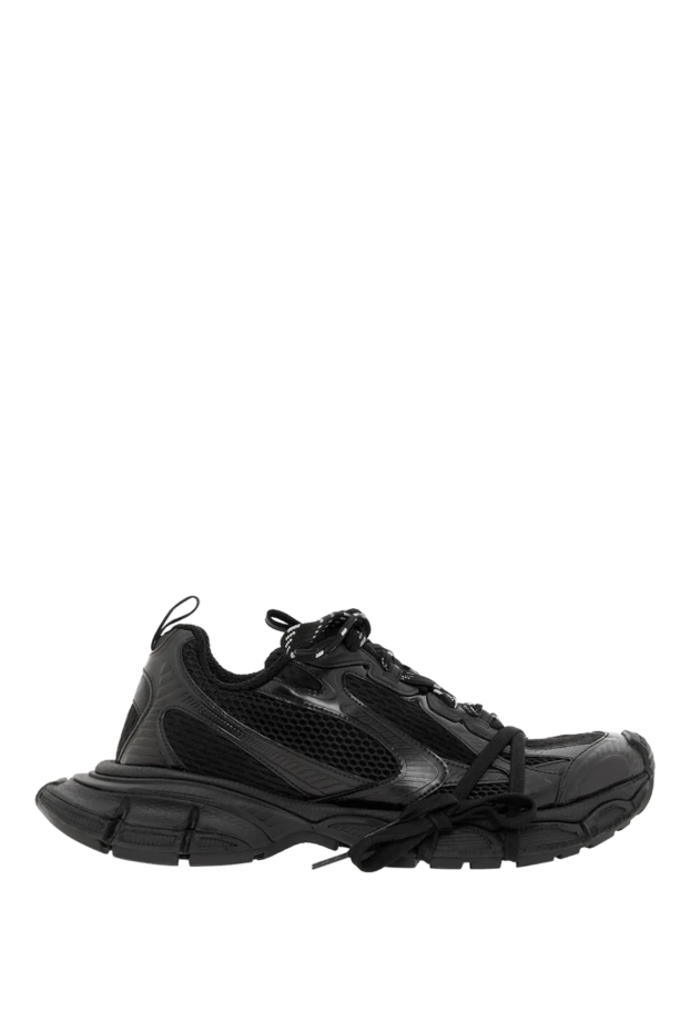 Мужские кроссовки 3xl черного цвета с эффектом потертости - фото 1