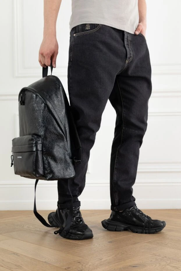Balenciaga мужские кроссовки 3xl черного цвета с эффектом потертости 188133 - фото 2