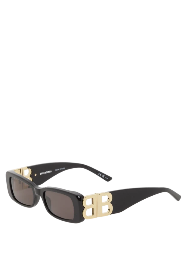 Balenciaga женские солнцезащитные очки dynasty rectangle черного цвета 188141 - фото 3