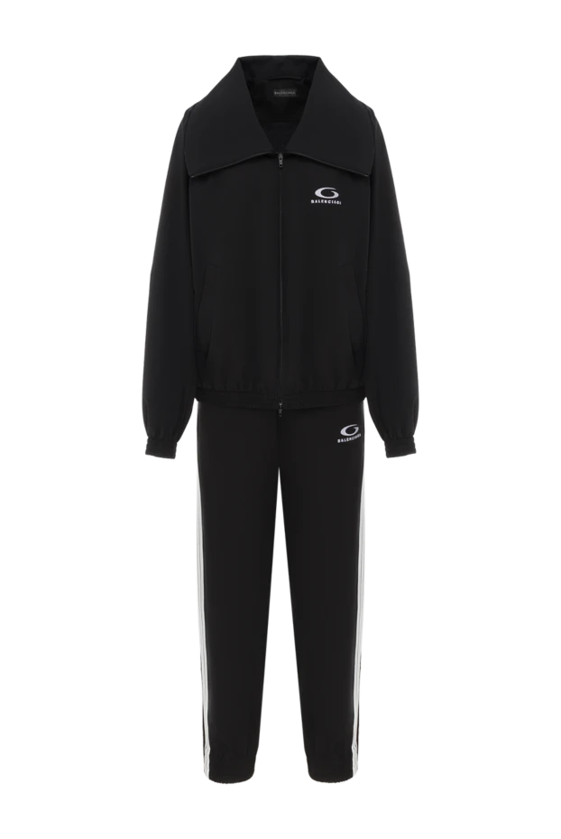 Женская спортивная куртка с высоким воротником и облегающие брюки - фото 1