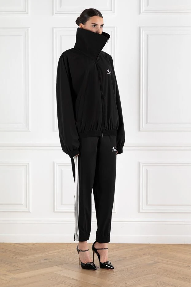 Balenciaga женская спортивная куртка с высоким воротником и облегающие брюки 188145 - фото 3