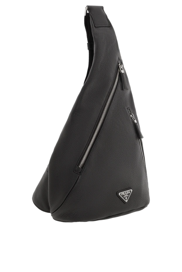 Prada кожаная сумка через плечо cross черная 188155 - фото 3