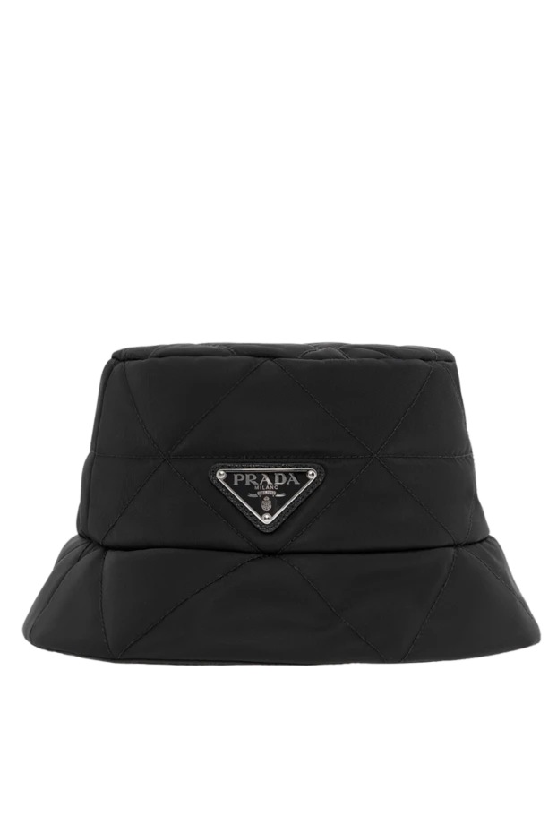 Women's Quilted Panama Hat with Triangular Logo Black - photo 1