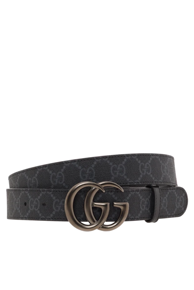 Узкий ремень GG Marmont черный мужской - фото 1