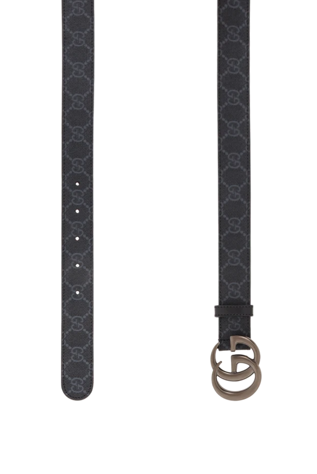 Gucci gg marmont қара түсті ерлерге арналған тар белбеуі 188167 - фото 3