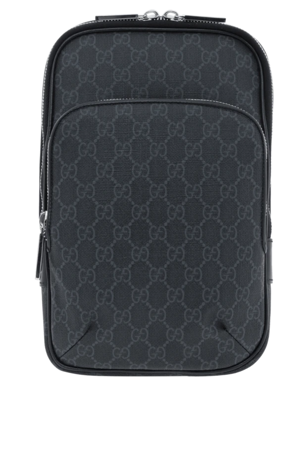 Маленькая сумка через плечо GG из микроволокна со специальным покрытием - фото 1