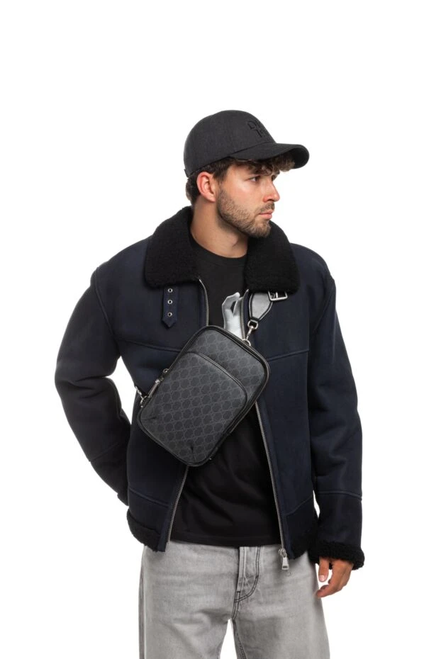 Gucci маленькая сумка через плечо gg из микроволокна со специальным покрытием 188169 - фото 2