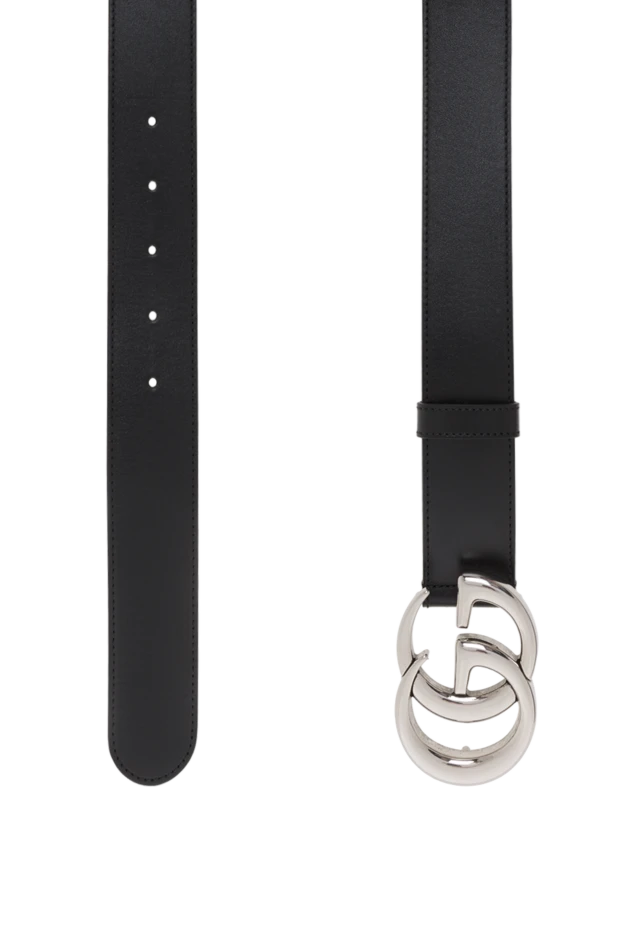 Gucci женский широкий ремень из черной кожи с gg marmont 188173 - фото 3