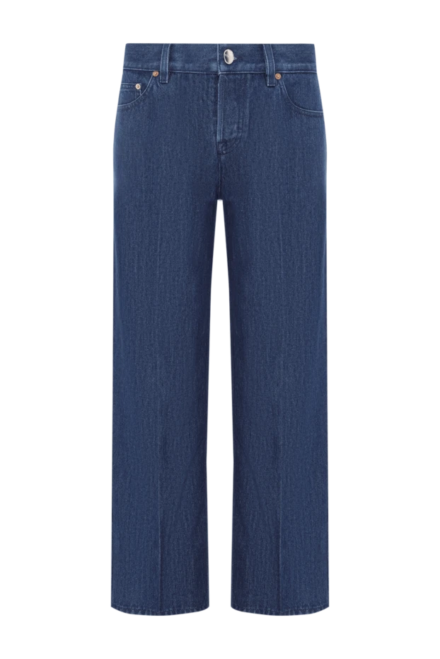 Straight cut denim trousers for women, blue - photo 1