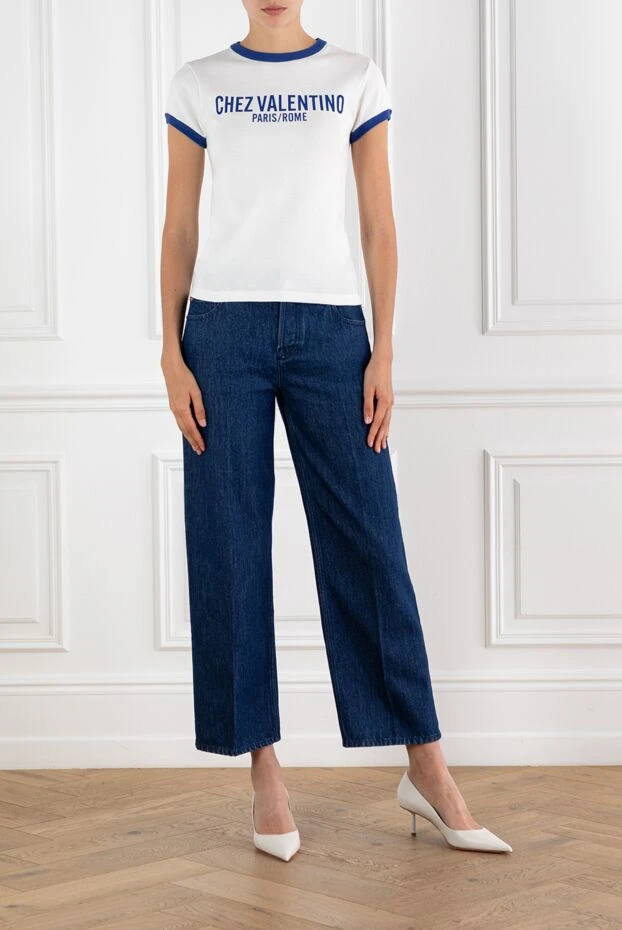 Gucci брюки из денима прямого кроя женские синие 188174 - фото 2