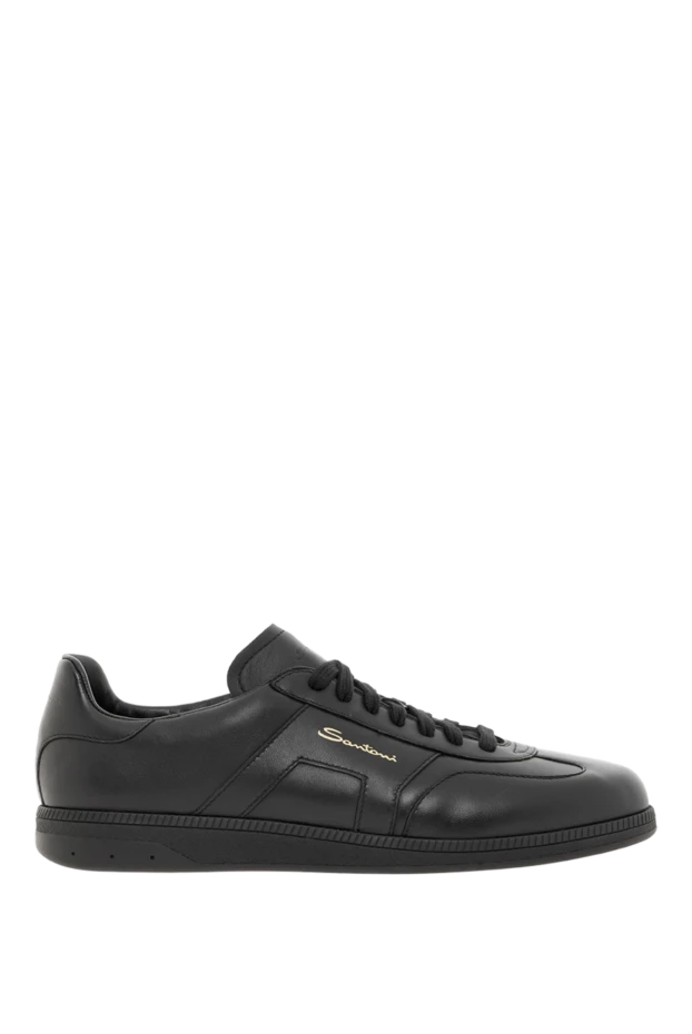 Қара былғарыдан жасалған ерлерге арналған танымал DBS Oly кроссовкалары - фото 1