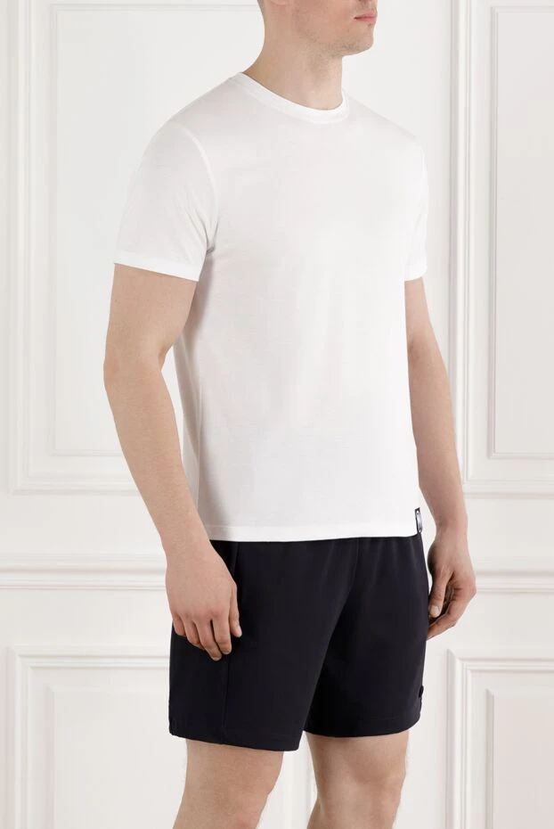 Stefano Ricci white men's cotton and modal t-shirt with logo on the hem 188230 - photo 3