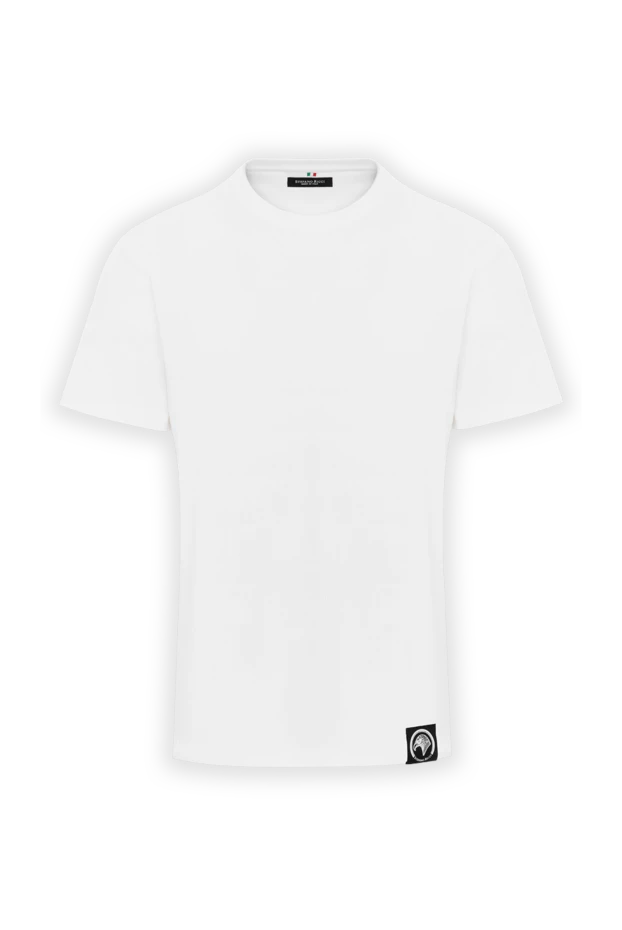 Stefano Ricci men's white cotton t-shirt with logo on the hem 188234 - photo 1