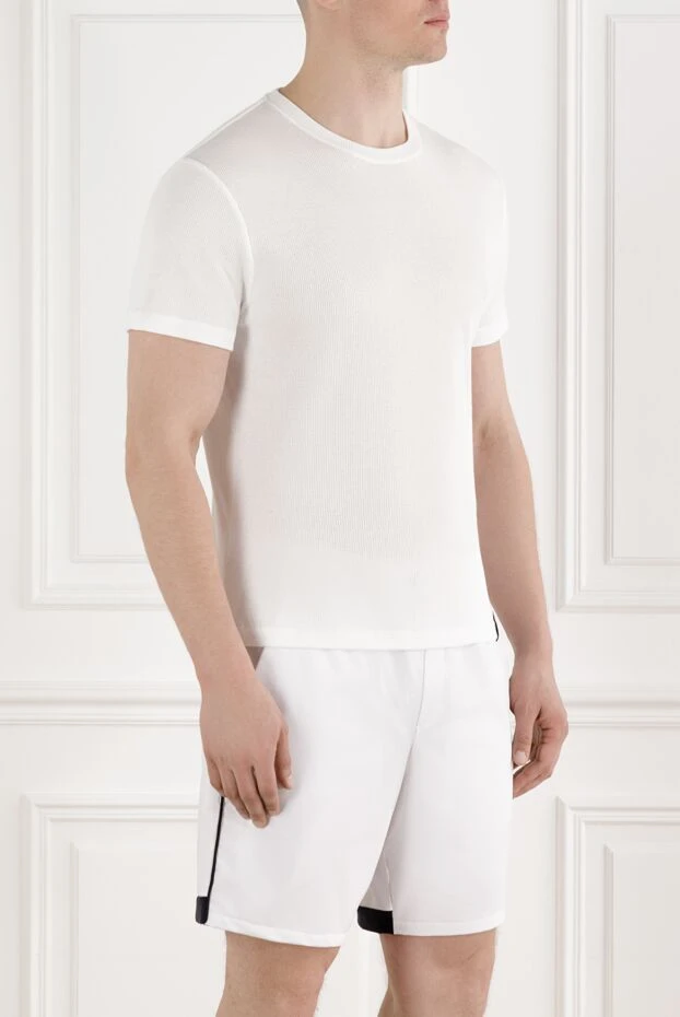 Stefano Ricci men's white cotton t-shirt with logo on the hem 188234 - photo 3