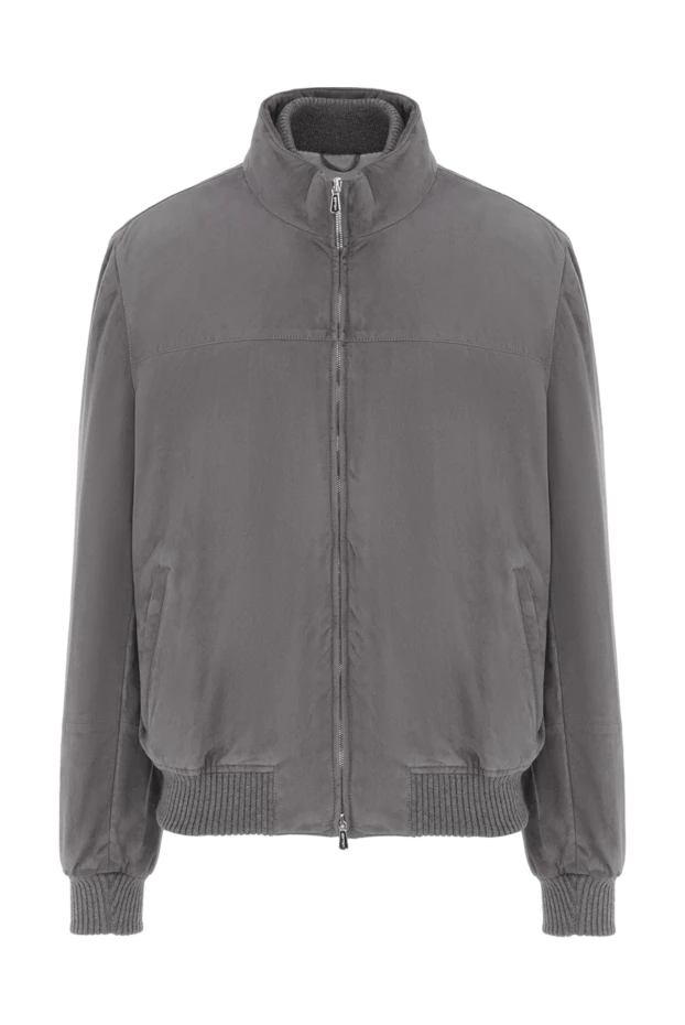 Күдері ерлерге арналған екі қабатты жағасы бар сұр түсті күрте - фото 1