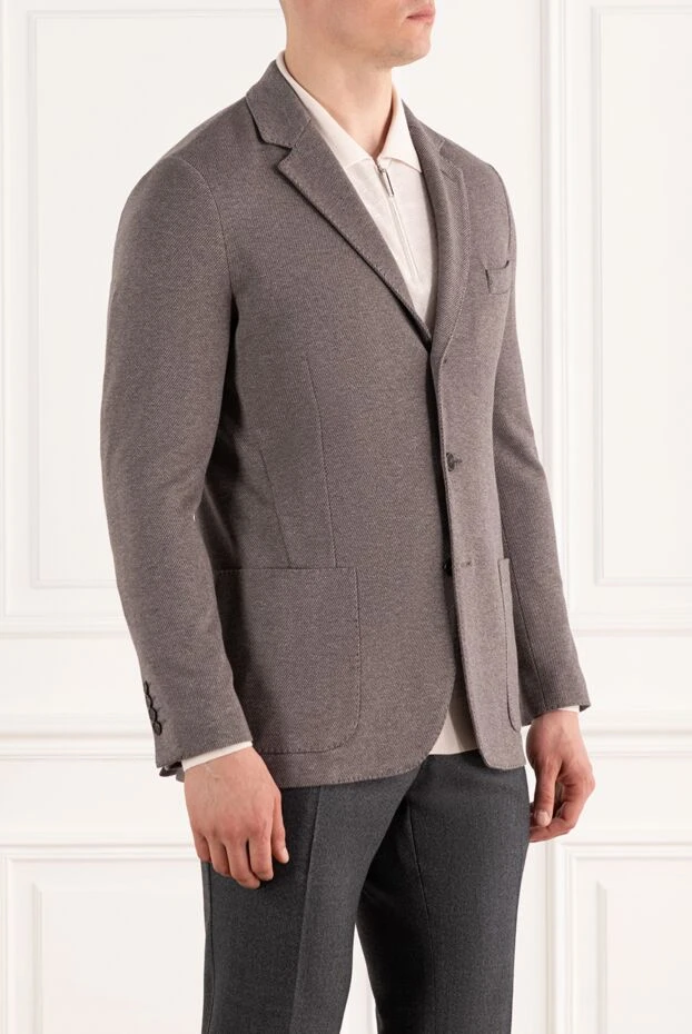 Enrico Mandelli gray three-button jacket with patch pockets 188263 - photo 3