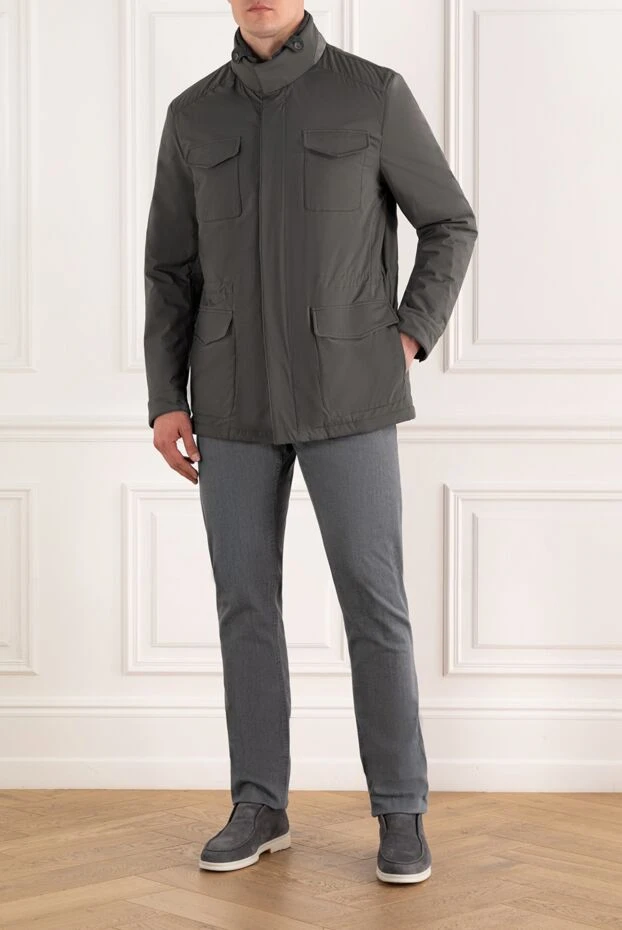 Enrico Mandelli men's tanker style jacket in green 188271 - photo 2