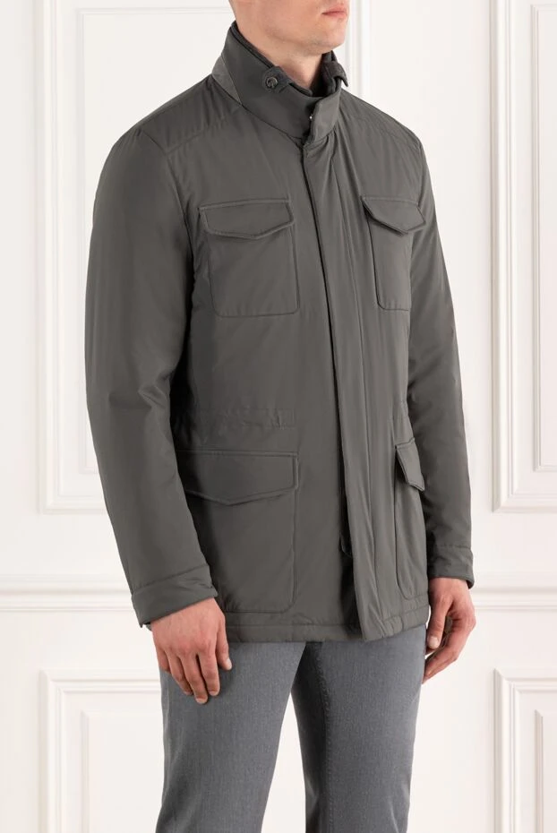 Enrico Mandelli men's tanker style jacket in green 188271 - photo 3