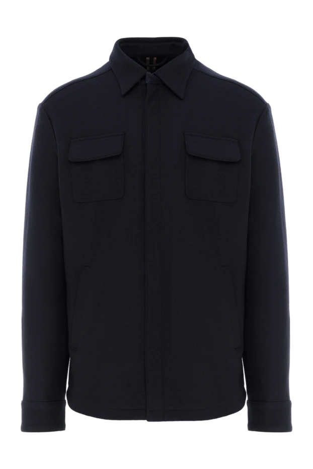 Men's blue cashmere jacket - photo 1