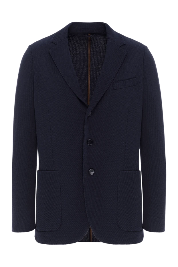 Enrico Mandelli men's premium cashmere jacket in blue 188284 - photo 1