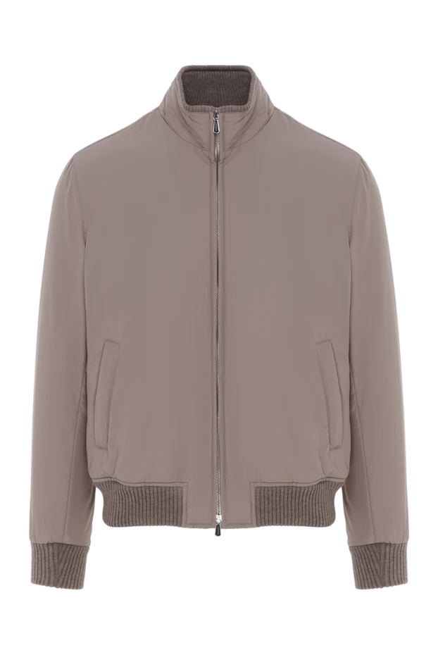 Lightweight beige bomber jacket for men - photo 1