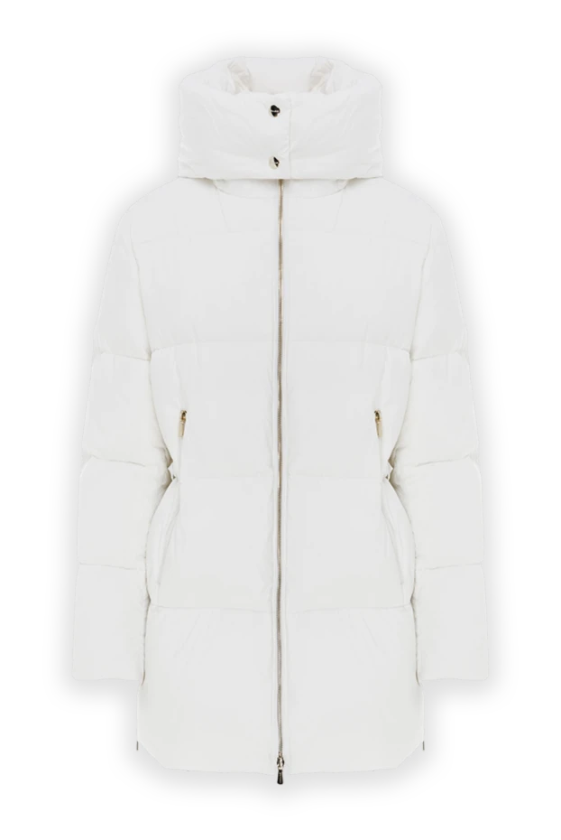 Капюшоны бар ақ түсті әйелдер курткасы - фото 1
