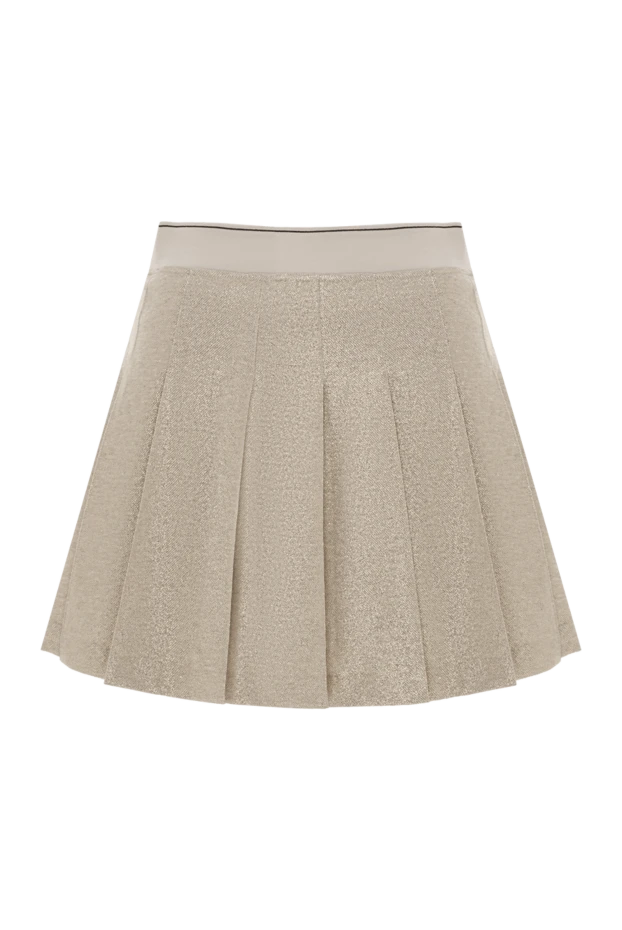 Бүктемелі зығырдан жасалған металл жылтыры бар шағын юбка - фото 1