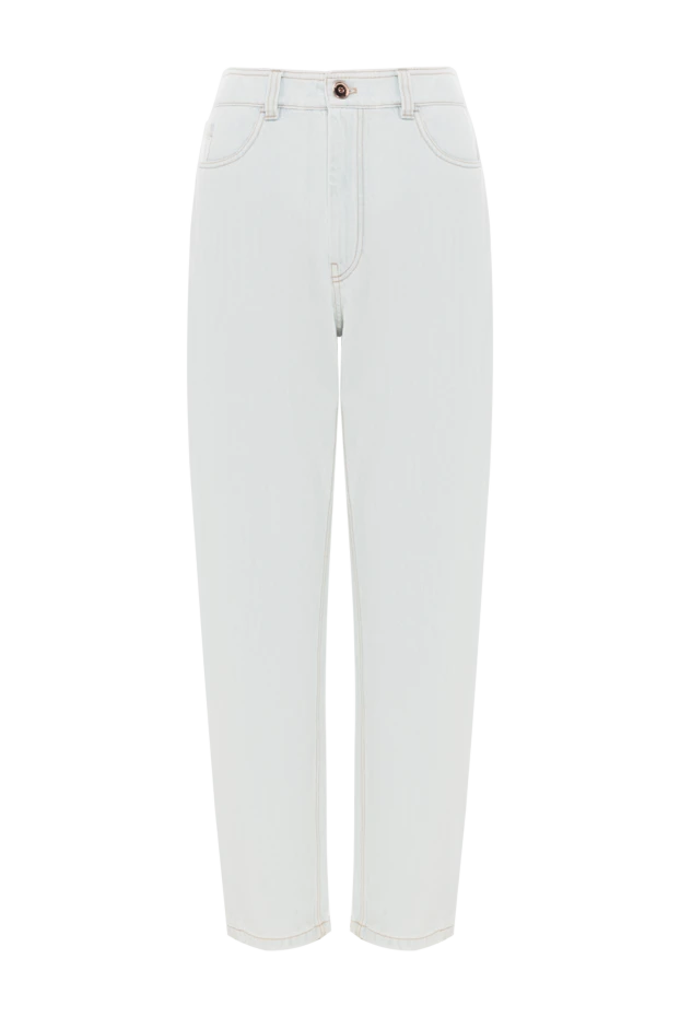 Brunello Cucinelli светло-голубые женские джинсы из натурального хлопка 188315 - фото 1