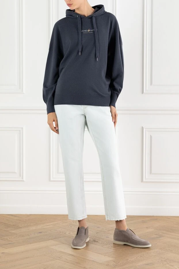 Brunello Cucinelli light blue women's jeans made of natural cotton 188315 - photo 2