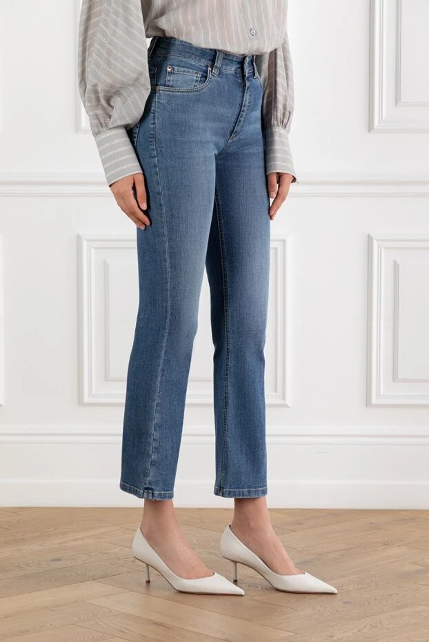 Brunello Cucinelli blue distressed cotton jeans 188318 - photo 3