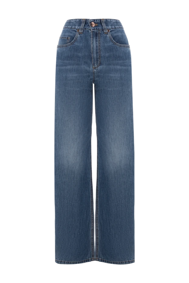 Brunello Cucinelli күйзеліс әсері бар әйелдер көк джинсы 188319 - фото 1
