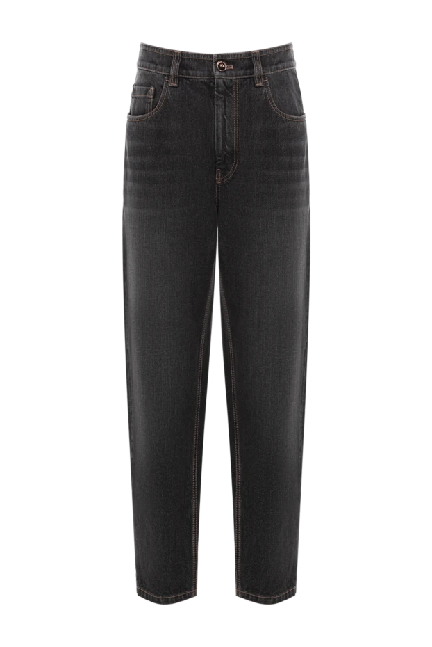 Әйелдерге арналған мақтадан жасалған джинсы қара сұр - фото 1