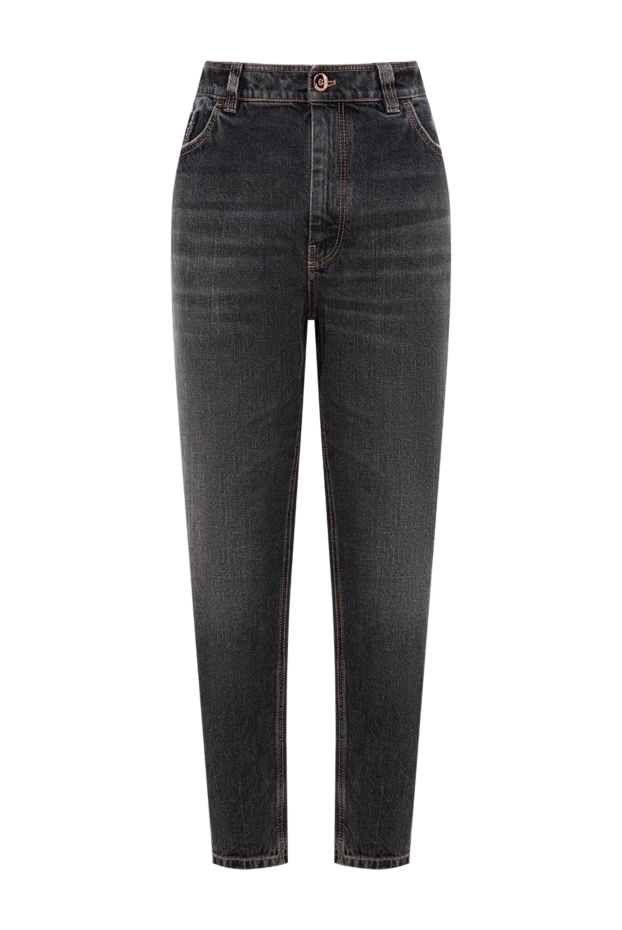 Әйелдерге арналған сұр түсті мақталы джинсы - фото 1