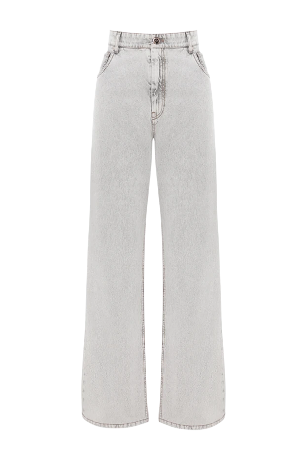 Джинсы светло-серые Stone-Washed женские - фото 1