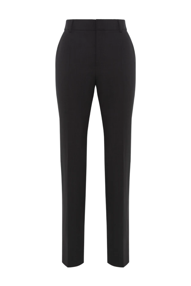 Черные узкие брюки с цепочкой Мониль женские - фото 1