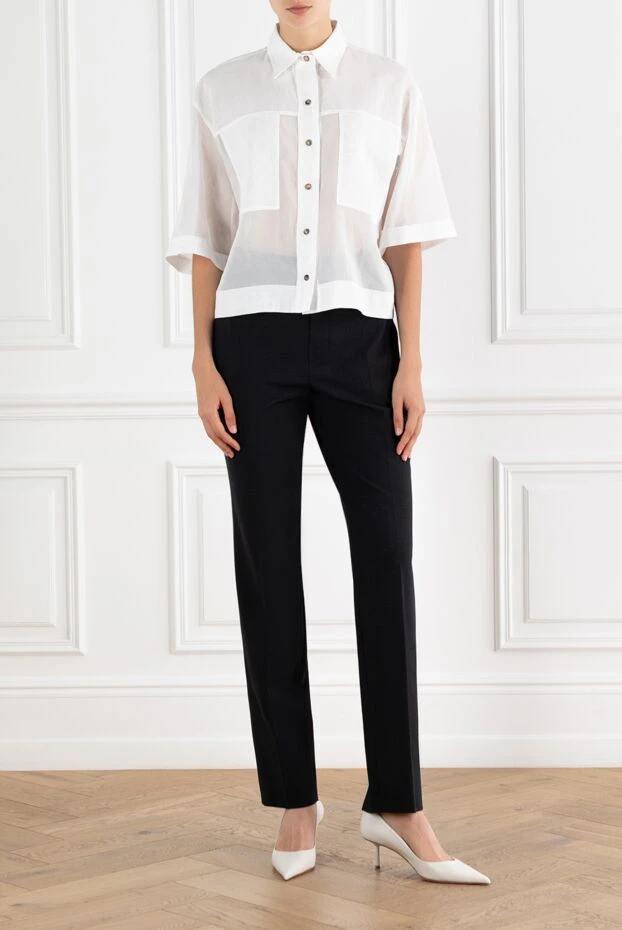 Brunello Cucinelli black skinny pants with monil chain women's 188333 - photo 2