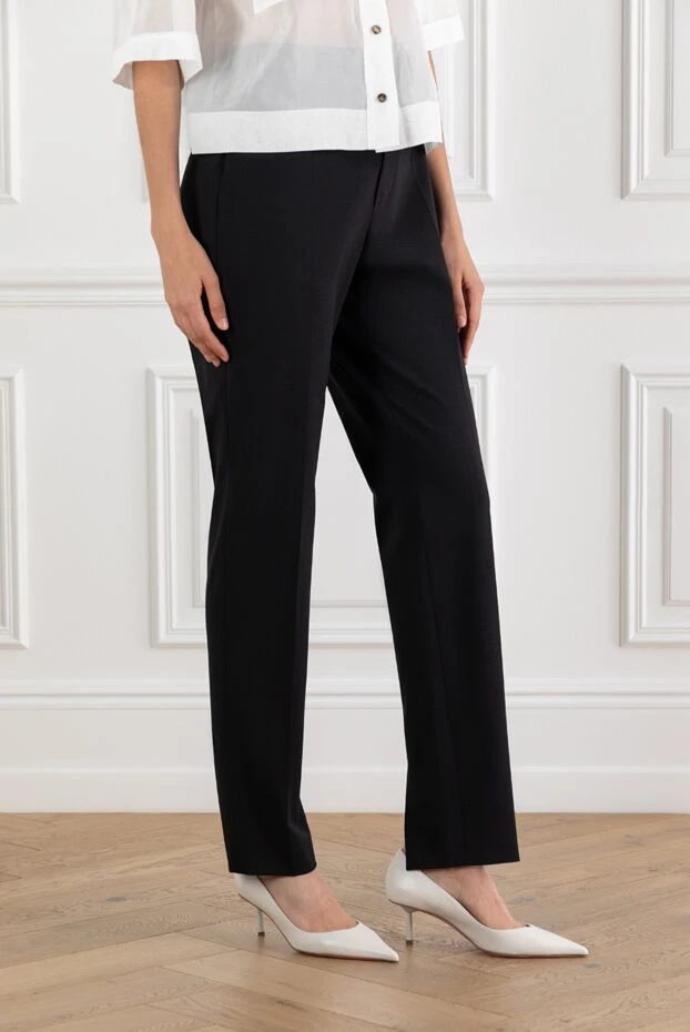 Brunello Cucinelli black skinny pants with monil chain women's 188333 - photo 3