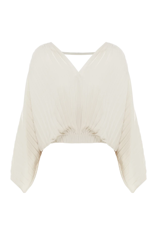 Pleated blouse beige women's with chain Monil - photo 1