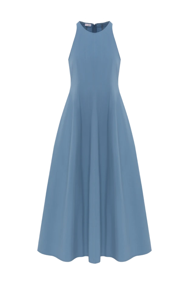 Көк мақта жеңсіз көйлек - фото 1