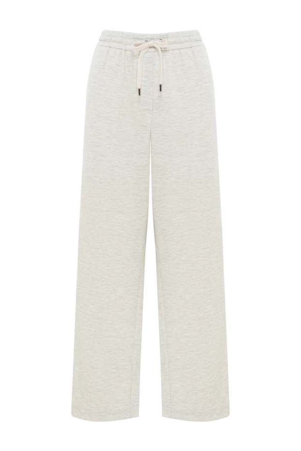 Женские брюки Travelwear из серого интерлока на основе хлопка и шелка - фото 1