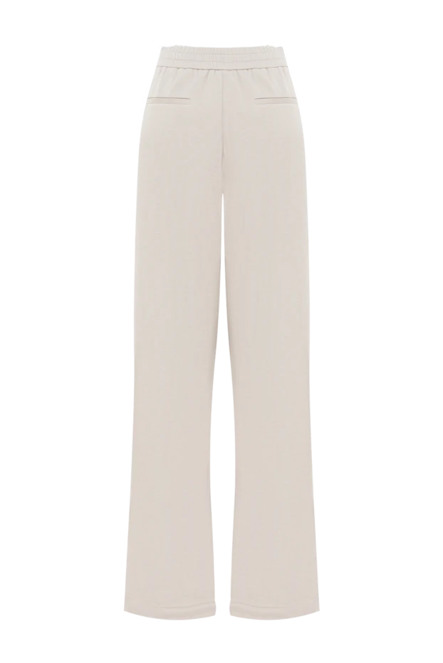 Женские брюки Travelwear из бежевого интерлока на основе хлопка и шелка - фото 2