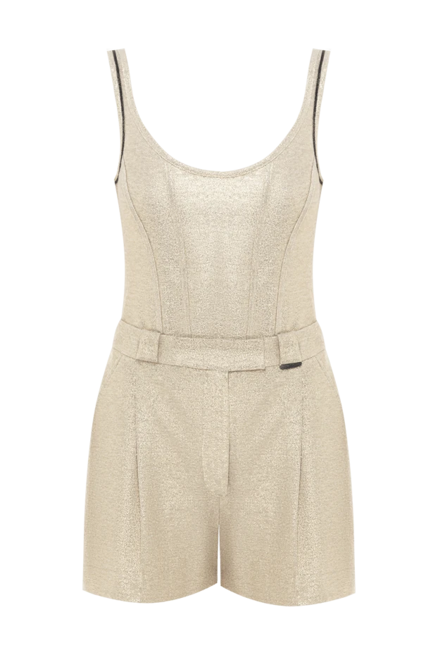 Монили тізбегі бар сары шорты бар әйелдер костюмі - фото 1