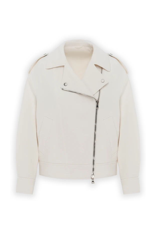 Herringbone cotton linen biker jacket - photo 1