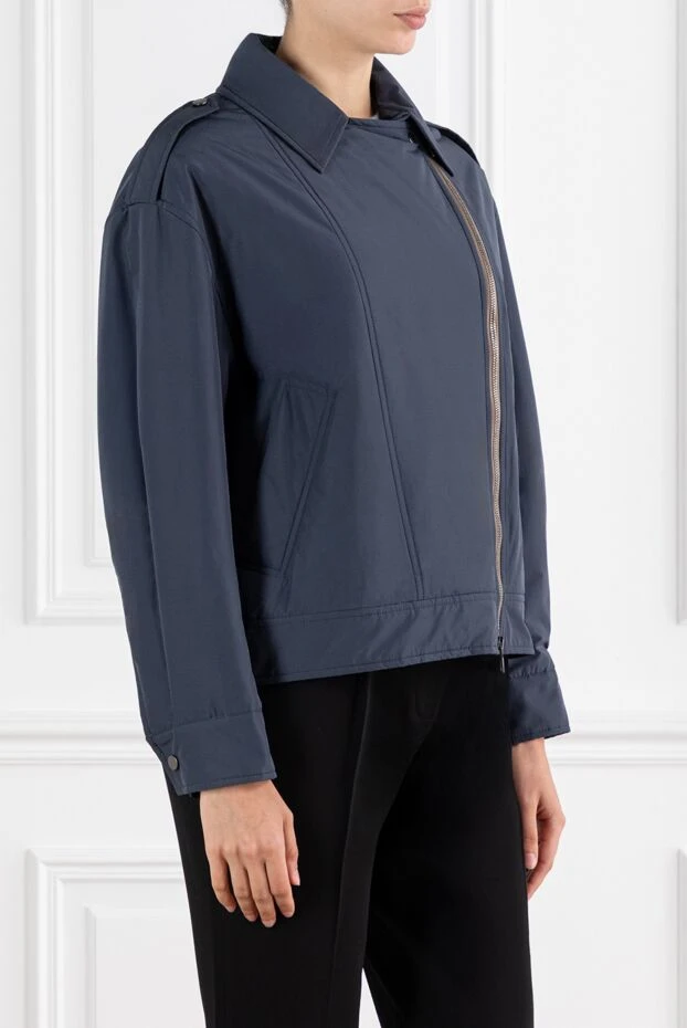 Brunello Cucinelli мақта қоспасы бар байкер күртеше 188398 - фото 3