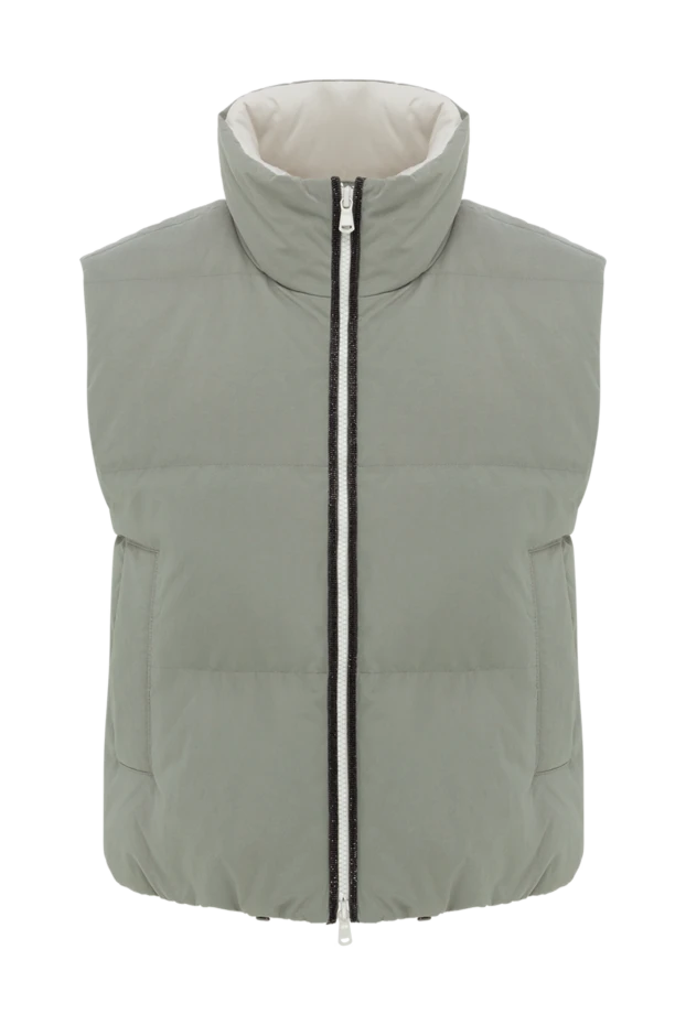 Down vest with zip and high collar - photo 1