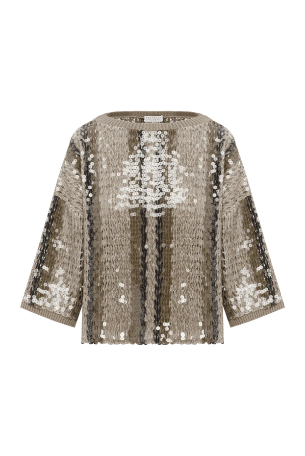 Дөңгелек мойын және 3/4 ұзын жеңі бар тоқылған секіргіш - фото 1