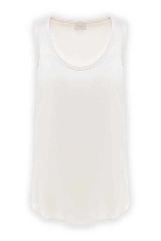 Серпімді жібек атлас бежевыйдан жасалған қайтымды үстіңгі - фото 1