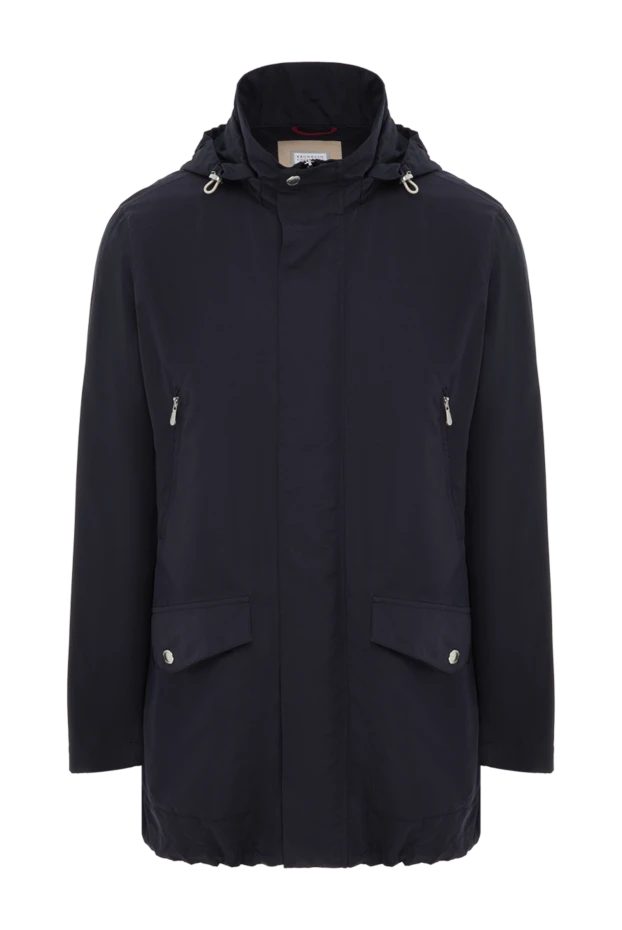 Алынбалы қалпақшасы бар су өткізбейтін куртка көк - фото 1